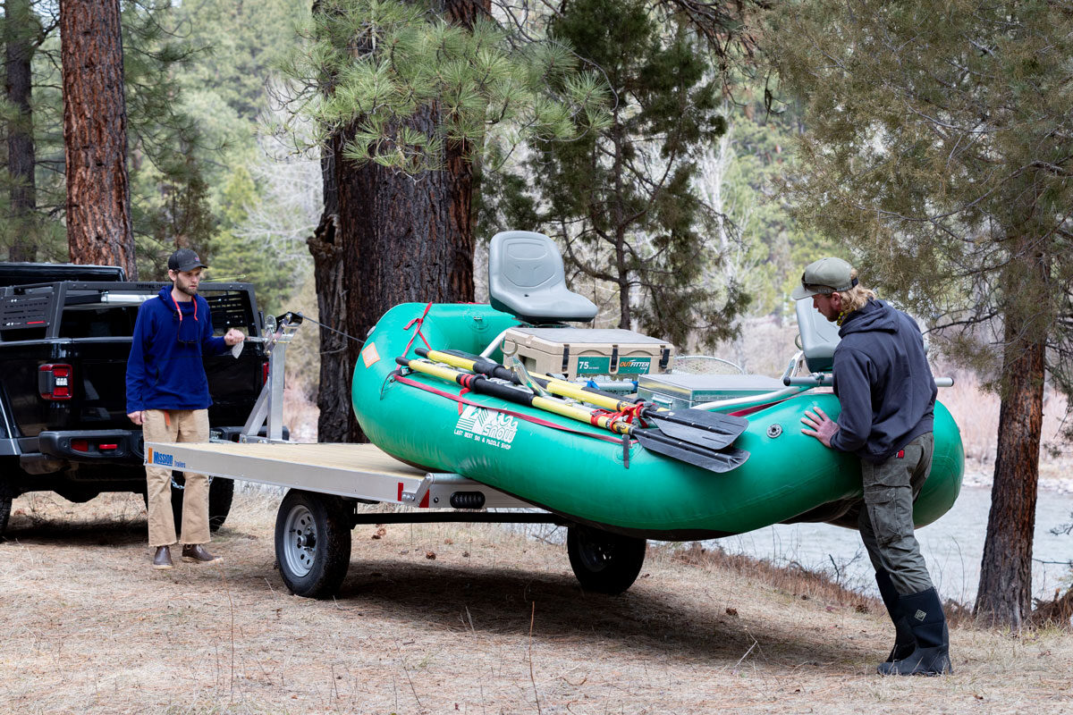Inflatable Raft Trailers Rafting & Fishing in Montana With ALCOM