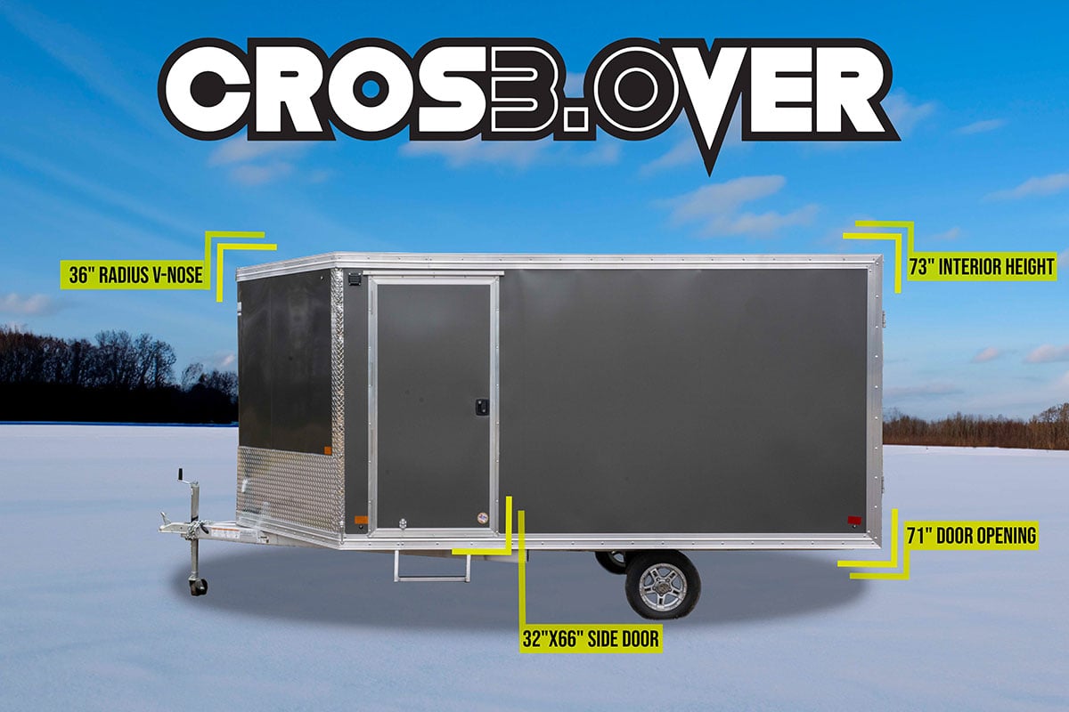 ALCOM Crossover 3.0 aluminum snowmobile trailer new for Winter 2023-24