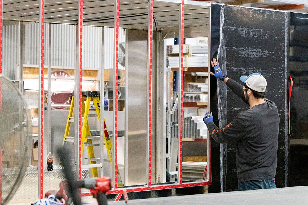 Installing Polycor AP siding on an enclosed aluminum ALCOM trailer 