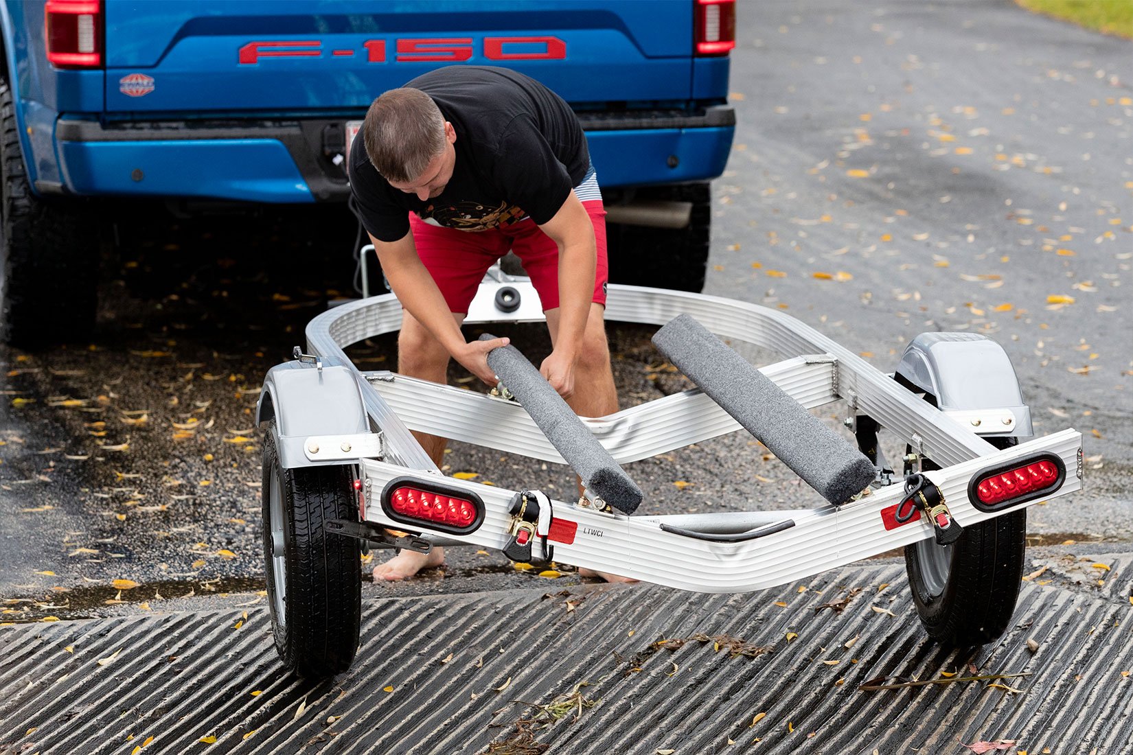 Your all aluminum Triton PWC trailer by ALCOM has purpose built features
