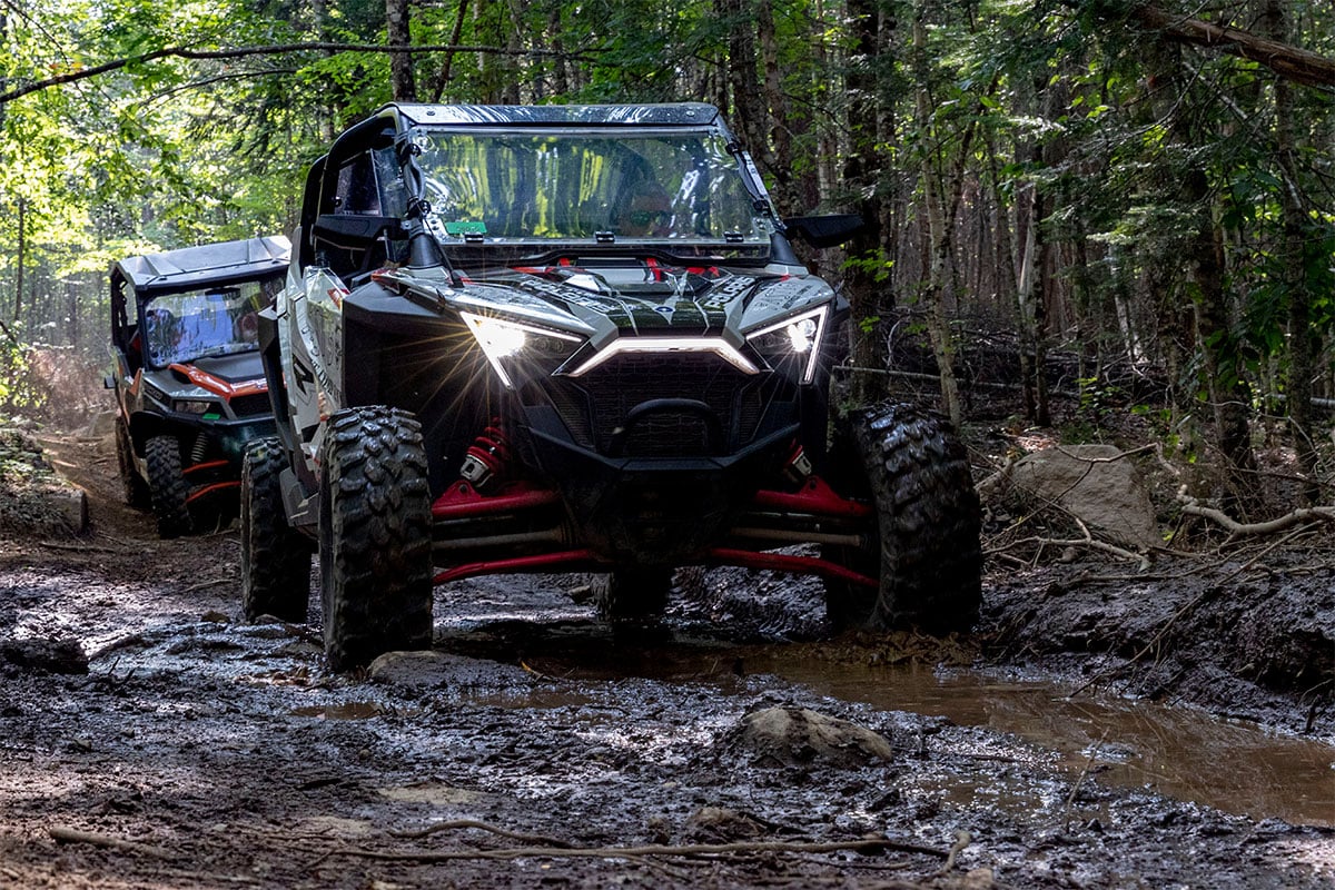 Riding side by sides in Greenville, Maine