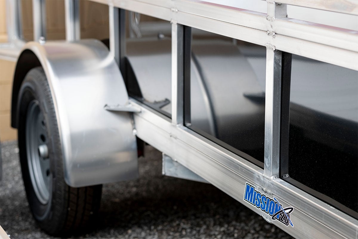 ALCOM open SSR utility aluminum trailer with fixed sides