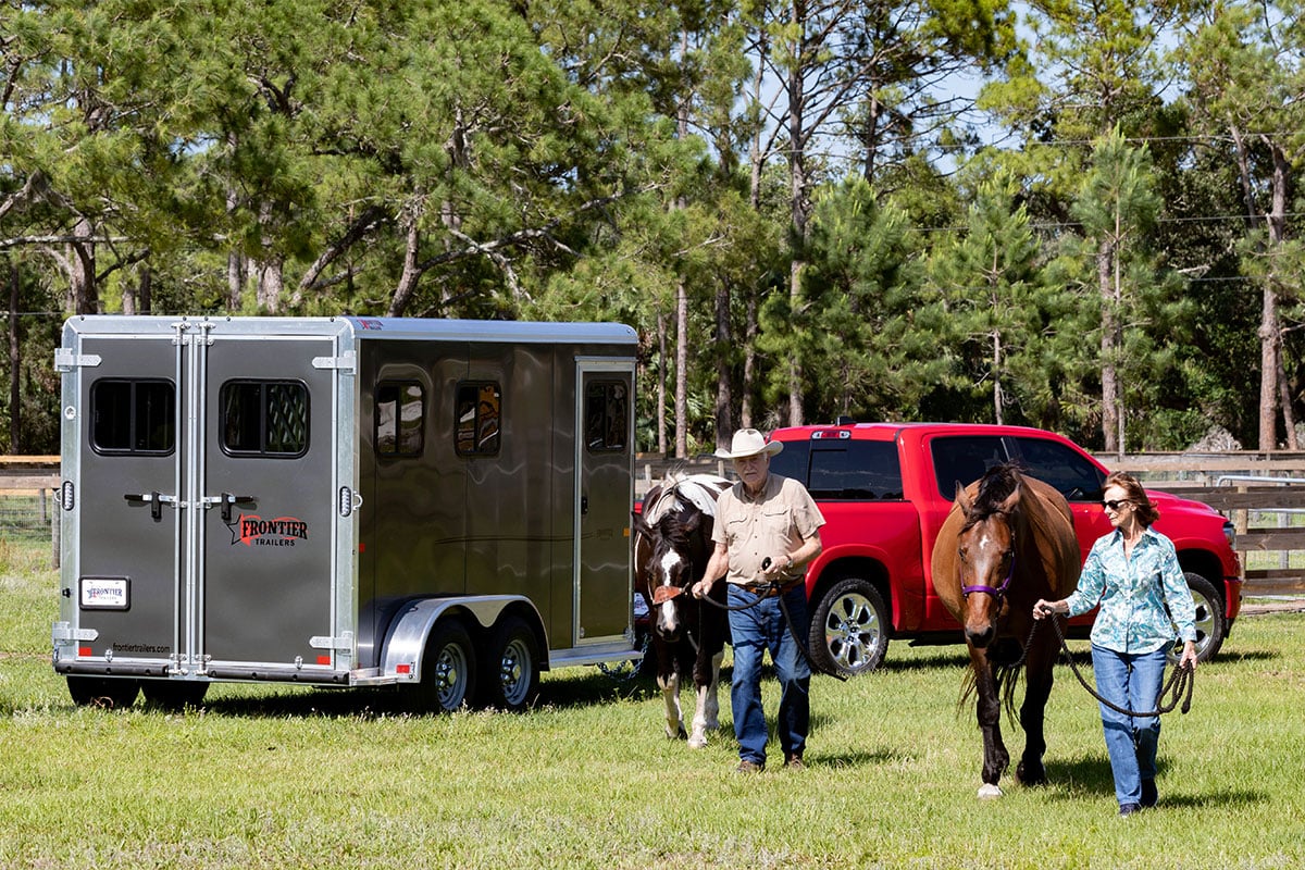 Aluminum Frontier horse trailer from ALCOM