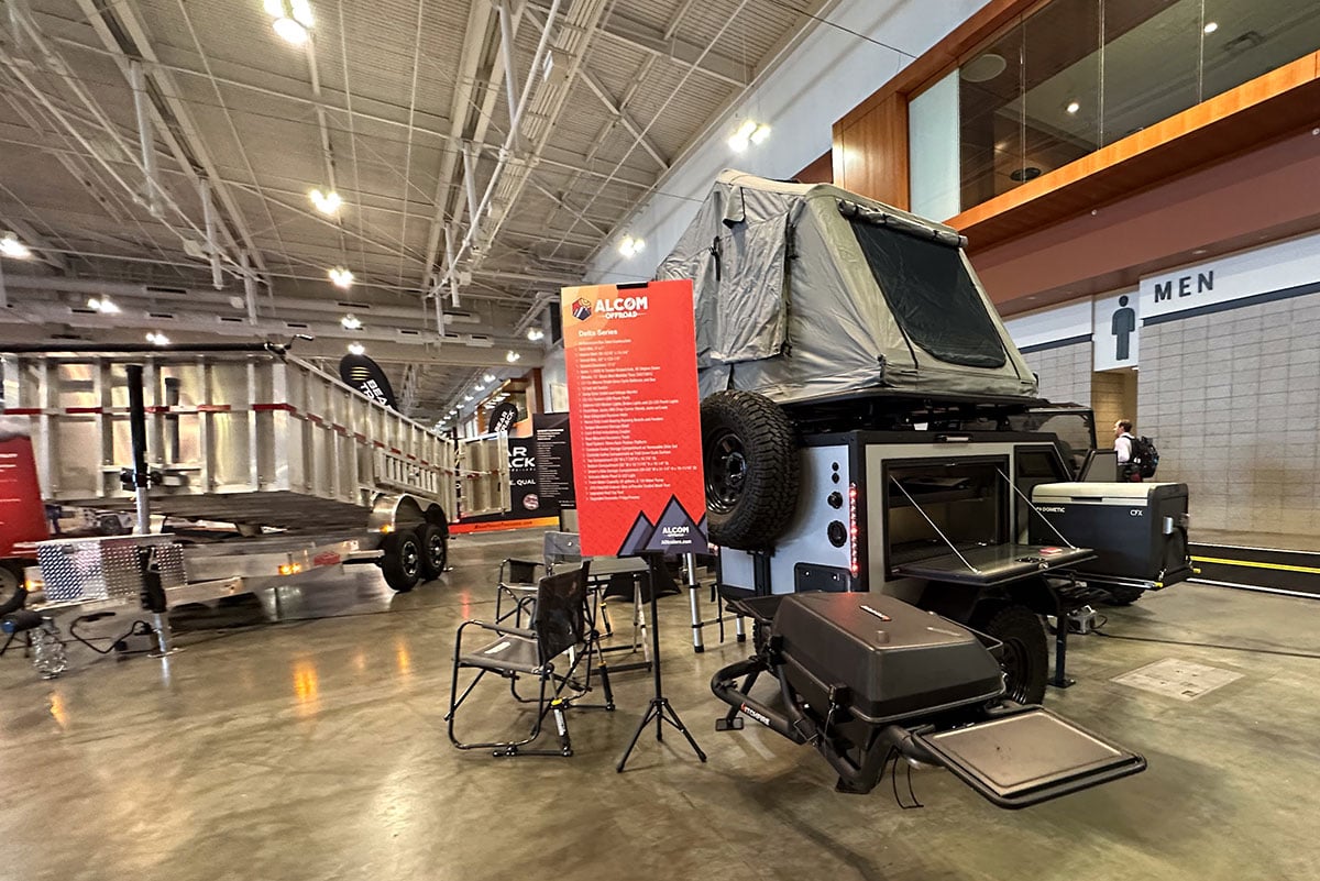 ALCOM Offroad trailer set up at the NATDA Trailer Show