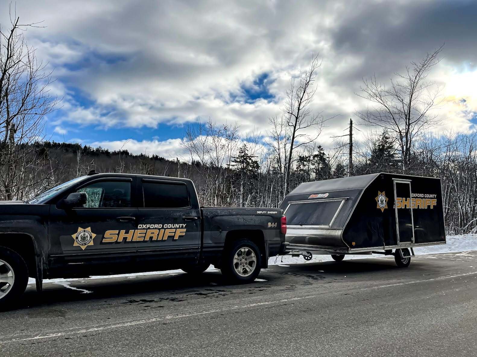 Oxford County Sheriff's Dept in Maine used decals to customize their SnoPro Crossover trailer