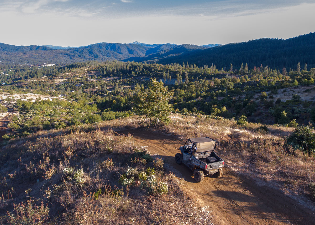 UTV on a mountain trail in California